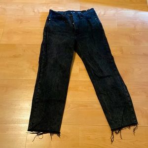 Old Navy Size 8 Black Jeans — Extra High Rise — SKY-HI Straight